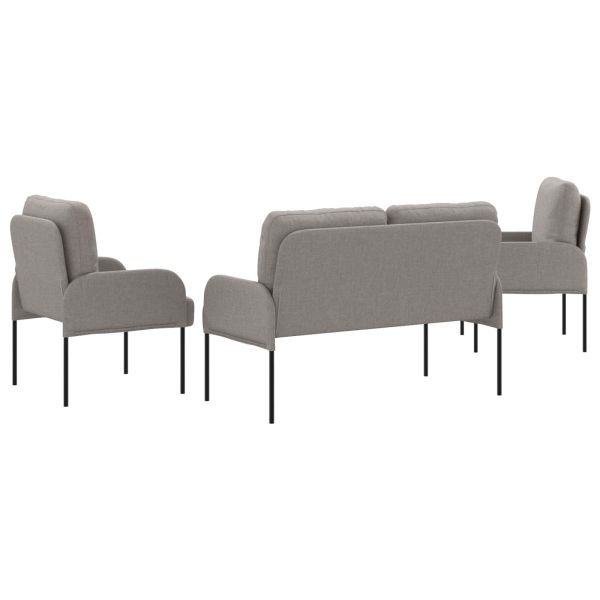 Комплекти дивани 3 pcs Таупе 115 x 56 x 80 см Шперплат