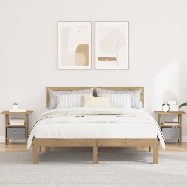 Нощно шкафче 2 pcs Дъб 41 x 40 x 45 см Инженерно дърво