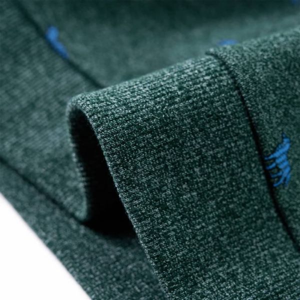 Детски суитшърт, тъмнозелен меланж, 140