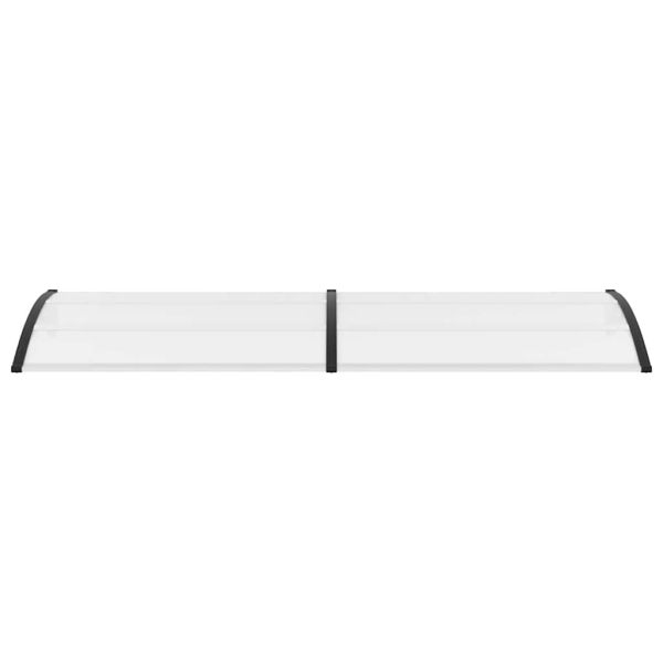 Навес за врата черно и прозрачно 300x75 см PC