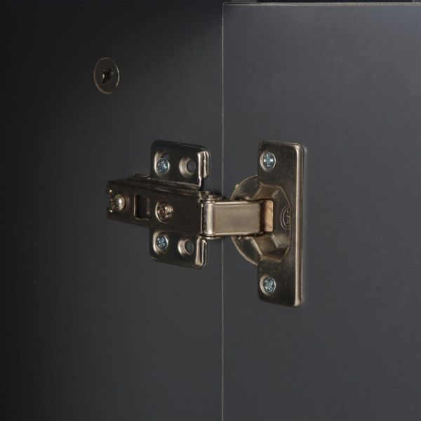 Бюфет, сиво със силен гланц, 107x35x80,5 см