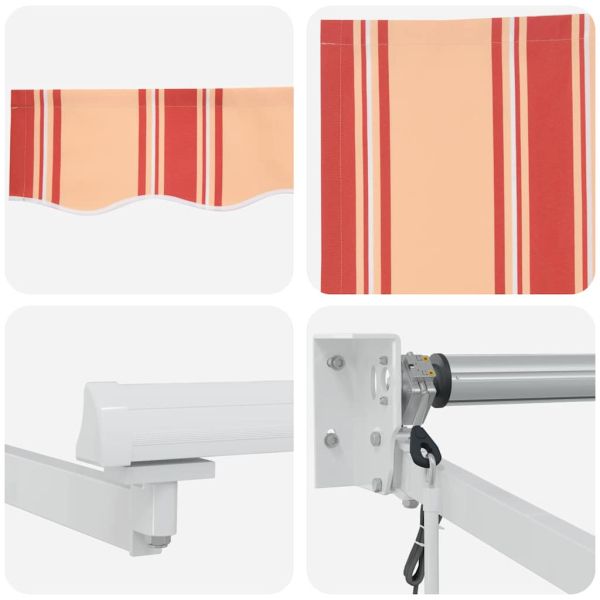 Сгъваем навес Жълт и оранжев 300 x 250 cm Полиестер и алуминий