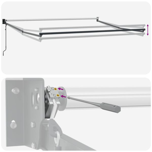 Сгъваем навес Многоцветен 350 x 250 cm Полиестер и алуминий