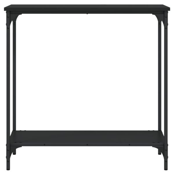 Конзолна маса, черна, 75x30,5x75 см, инженерно дърво