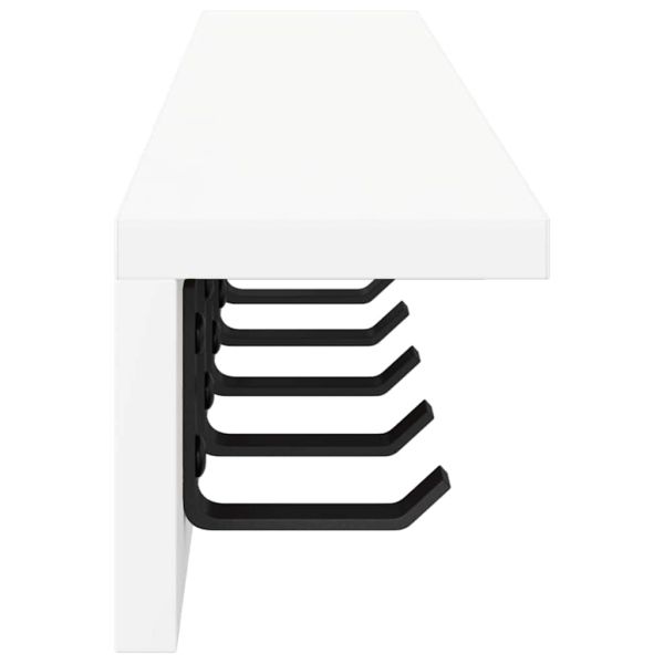 Стенен закачалка за палта Бяло 80 x 10,5 x 10,5 см