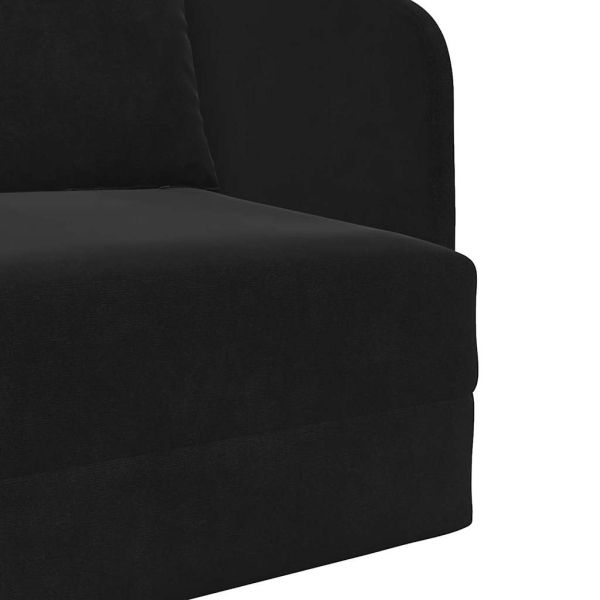Диван легло Черно 65 x 80 x 83 см Кадифе