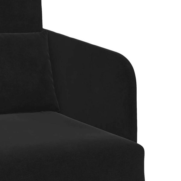 Диван легло Черно 65 x 80 x 83 см Кадифе