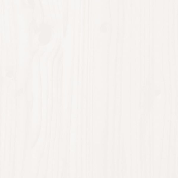 Кафе маса, бяла, 55x55x30 см, борово дърво масив