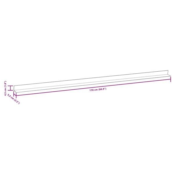 5 бр ъглови лайстни за настилка WPC 170 см тъмнокафяви