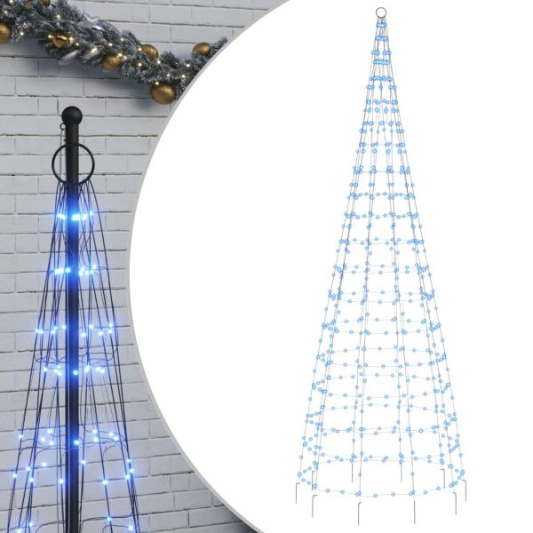 LED коледна елха 550 LED синьо 300 см