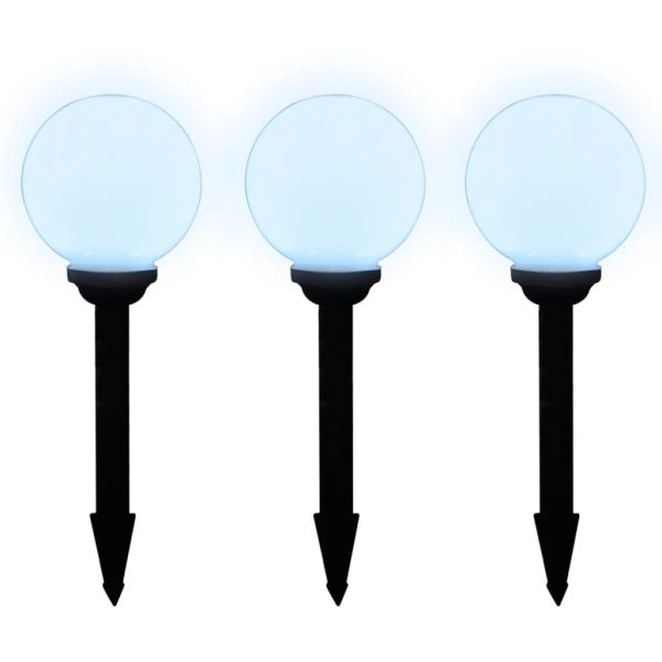 Градински лампи за пътека, 6 бр, LED, 20 см, с анкер за земя
