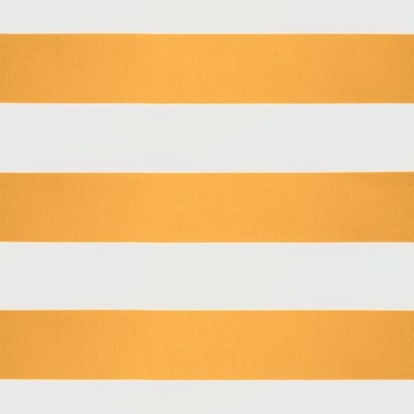 Прибираща се тента жълто и бяло 4x3 м плат и алуминий