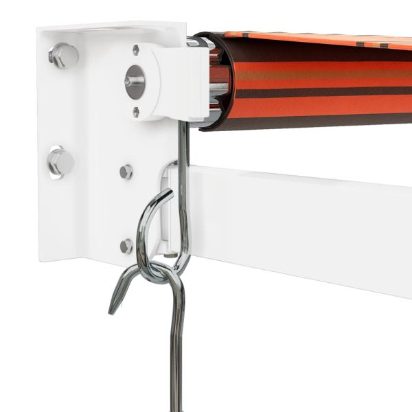 Прибираща се тента оранжево и кафяво 3x2,5 м плат и алуминий