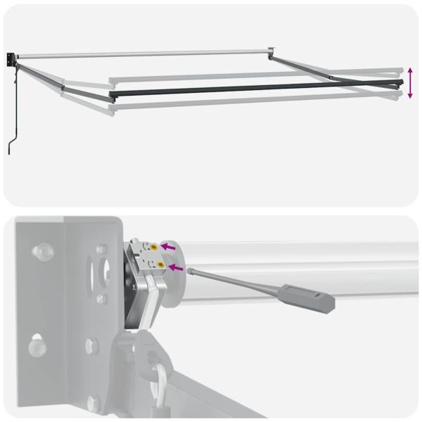 Автоматично прибираща се тента, оранжево и кафяво, 4x3 м