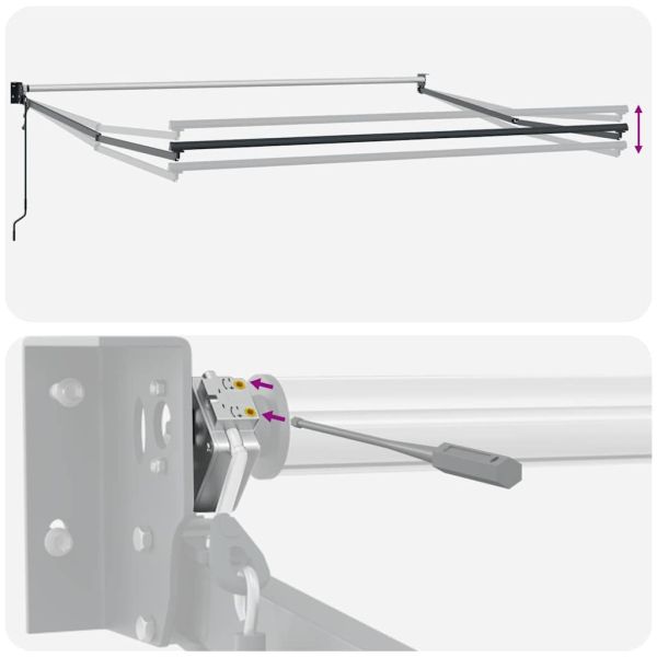 Автоматично прибираща се тента, бордо, 400x300 см