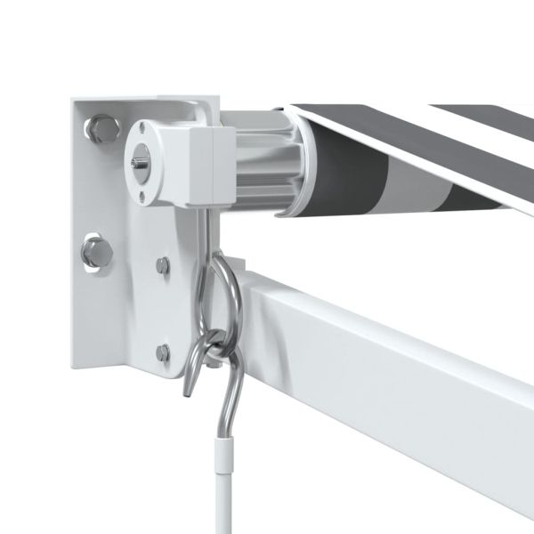 Прибираща се тента антрацит и бяло 3,5x2,5 м плат и алуминий