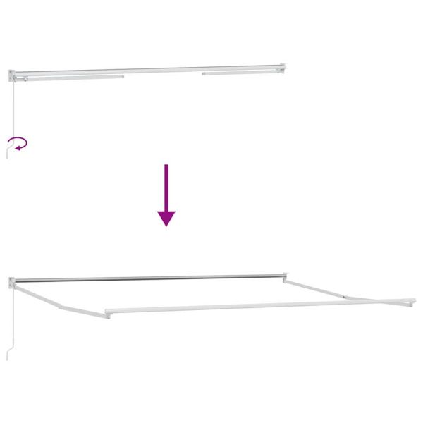 Сгъваем навес Жълт и оранжев 400 × 300 cm Полиестер и алуминий