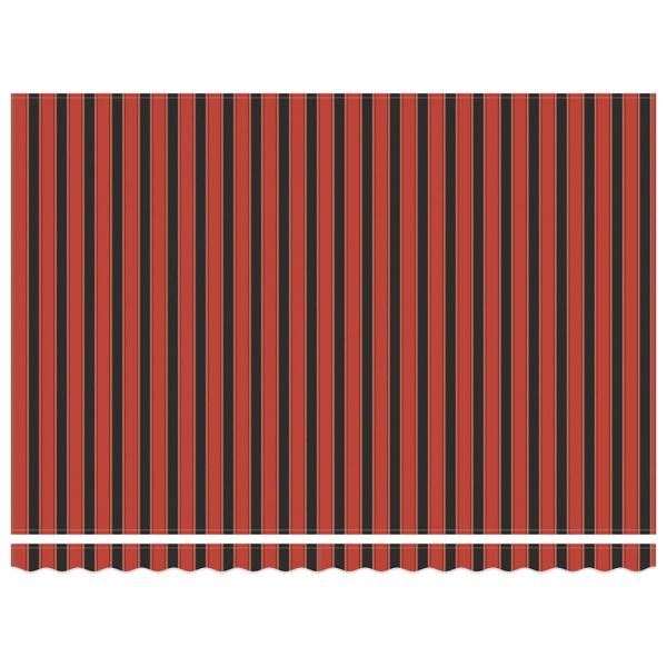 Прибираща се тента Червен и Черен 450 × 300 cm