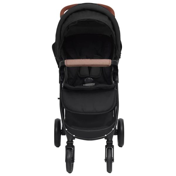 Бебешка количка 2-в-1, антрацит, стомана