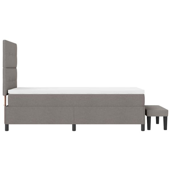 Легло с пружинирана основа с таблото Таупе 90 x 190 cm текстил