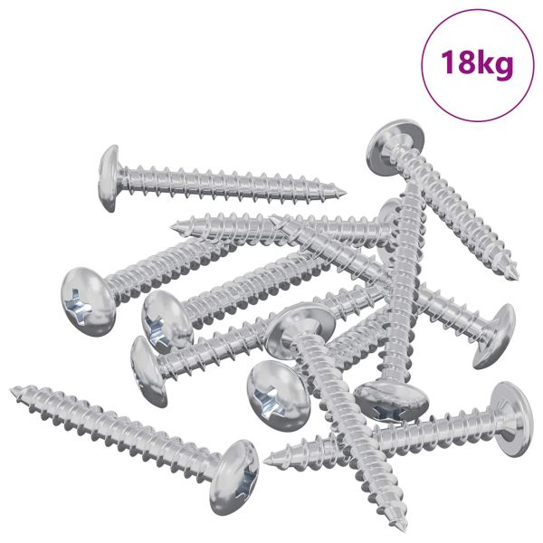 Дървени винтове 8451 pcs Сребрист Стомана