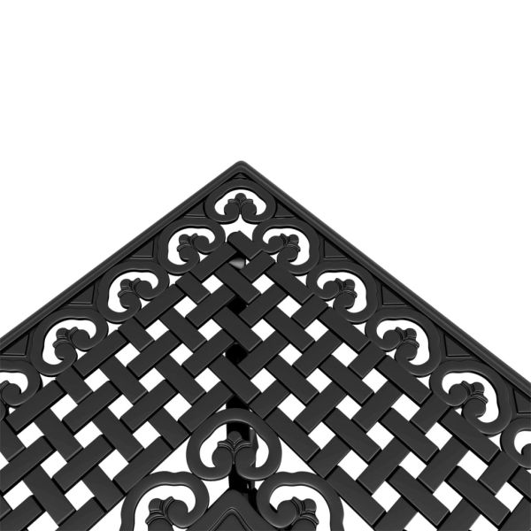 Градинска маса, черна, 90x90x74 см, лят алуминий