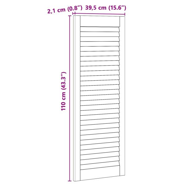 Врата за шкаф с врата 2 pcs Естествен 110 x 2,1 x 39,5 см