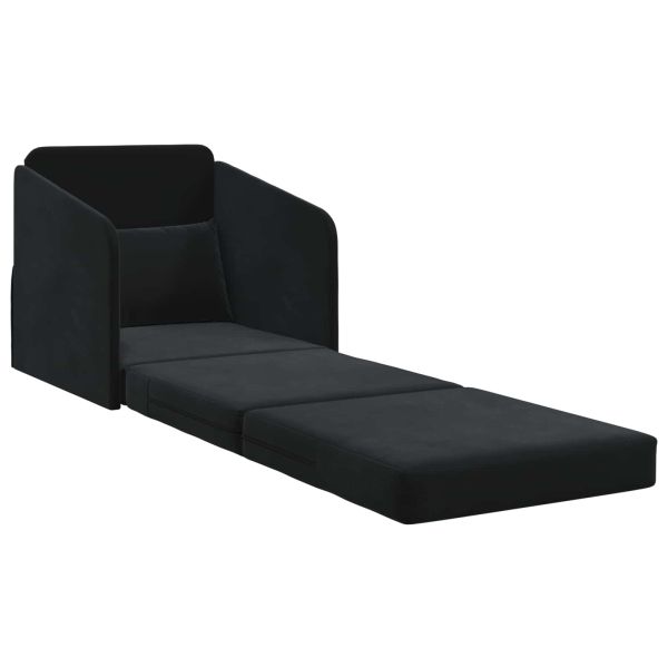 Диван легло Черно 65 x 80 x 83 см Кадифе
