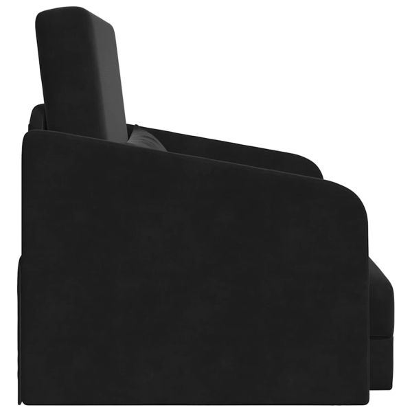 Диван легло Черно 65 x 80 x 83 см Кадифе