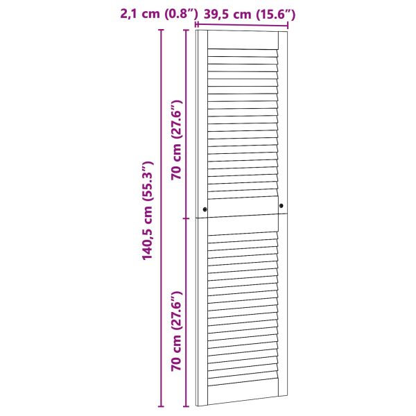 Врата за шкаф с врата 2 pcs Естествен 39,5 x 2,1 x 140,5 см