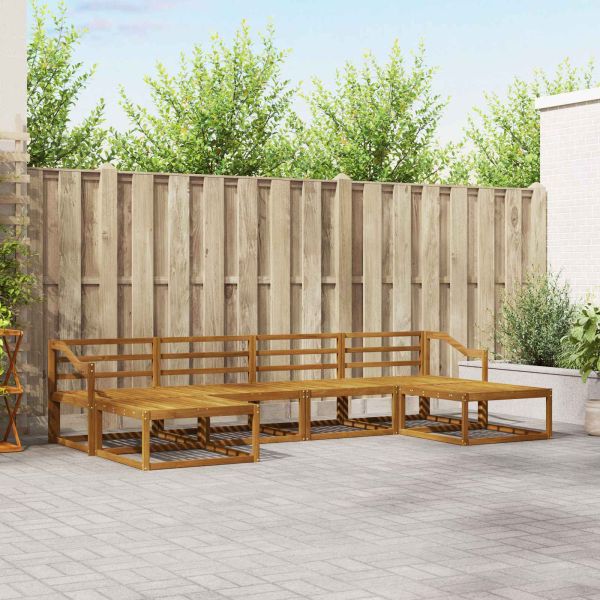 Комплект дивани за открито 6 pcs Естествен