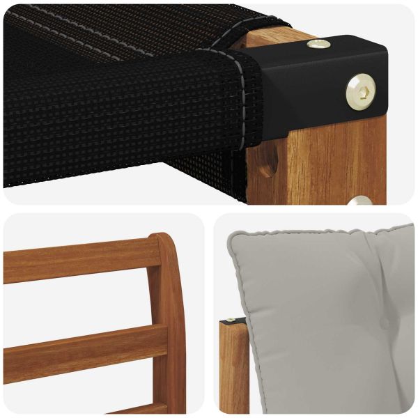 Комплект дивани за открито 5 pcs Естествено и светло сиво