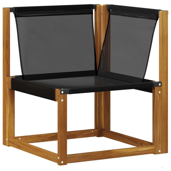 Комплект дивани за открито 8 бр. Естествено и черно