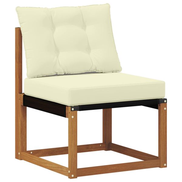 Комплект дивани за открито 6 pcs Натурален и Крема