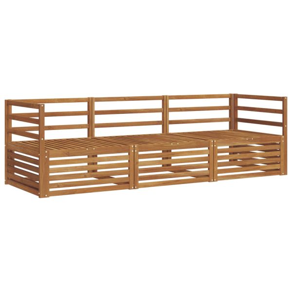 Комплект дивани за открито 3 pcs Естествен