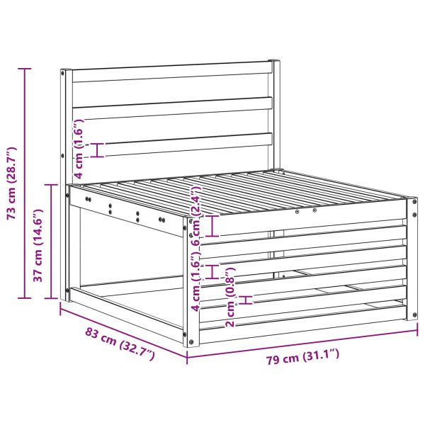 Комплект дивани за открито 3 pcs Естествен