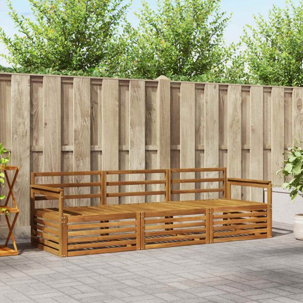 Комплект дивани за открито 3 pcs Естествен