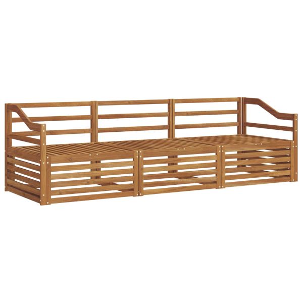 Комплект дивани за открито 3 pcs Естествен