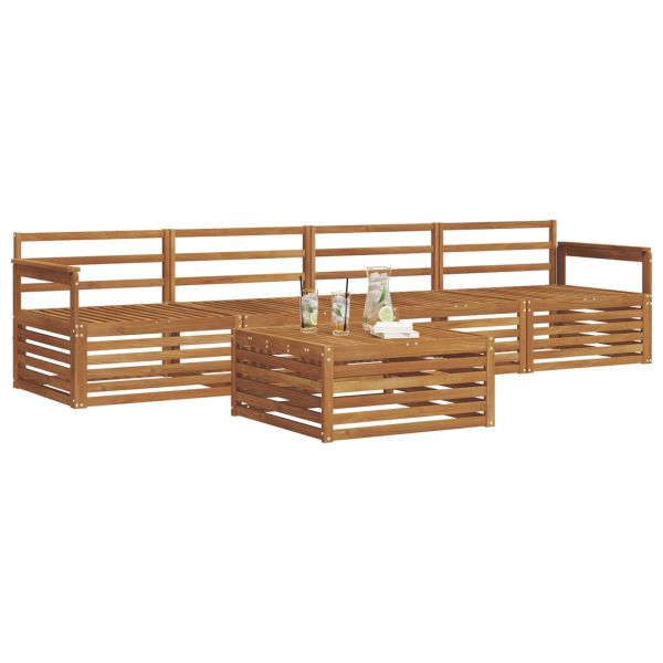 Комплект дивани за открито 5 pcs Естествен