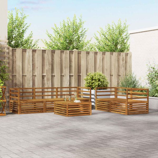 Комплект дивани за открито 6 pcs Естествен