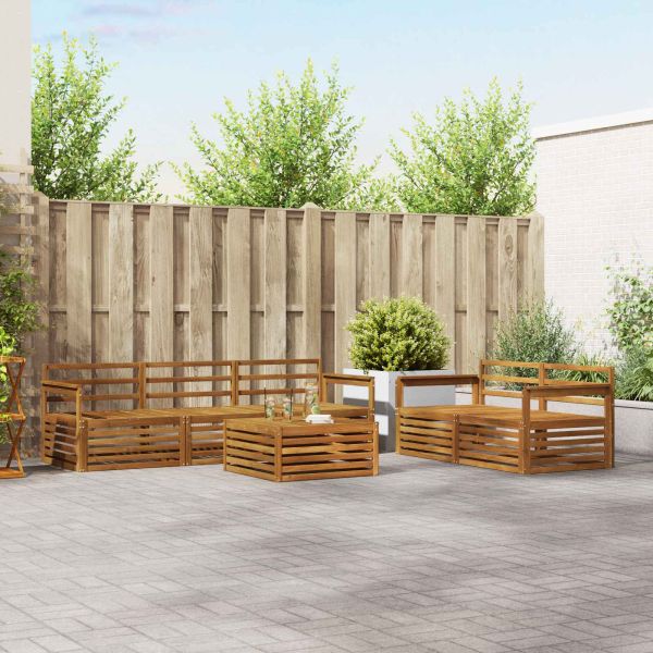 Комплект дивани за открито 6 pcs Естествен