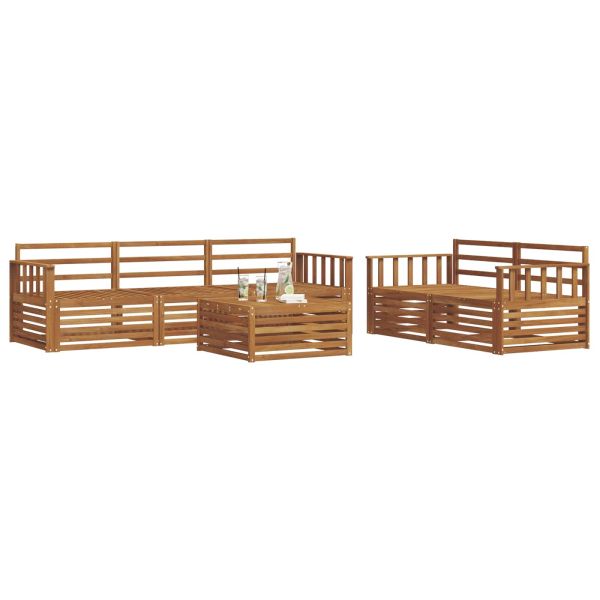 Комплект дивани за открито 6 pcs Естествен