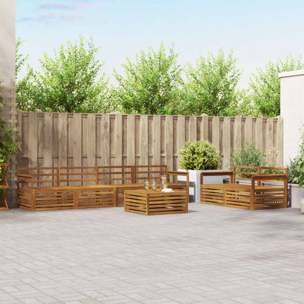 Комплект дивани за открито 7 pcs Естествен