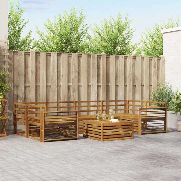 Комплект дивани за открито 7 pcs Естествен