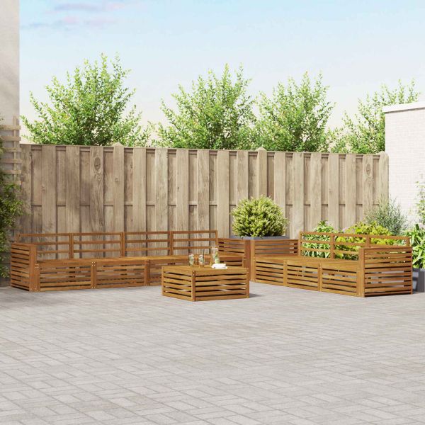 Комплект дивани за открито 8 pcs Естествен