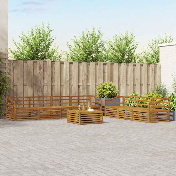 Комплект дивани за открито 8 pcs Естествен