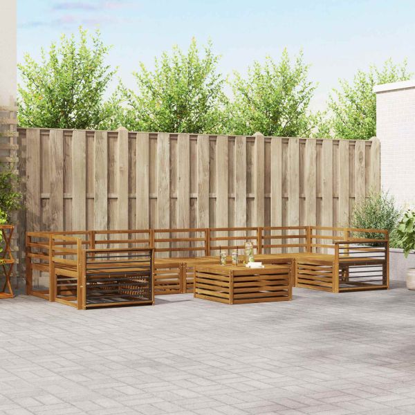 Комплект дивани за открито 8 pcs Естествен