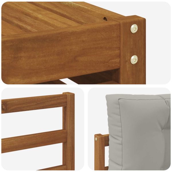 Комплект дивани за открито 9 pcs Естествено и светло сиво