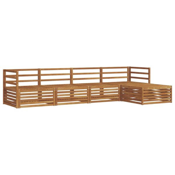 Комплект дивани за открито 5 pcs Естествен