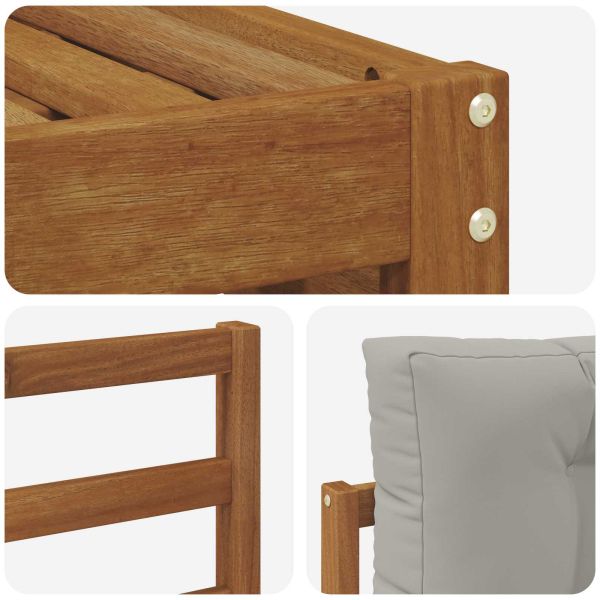 Комплект дивани за открито 5 pcs Естествено и светло сиво